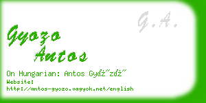 gyozo antos business card